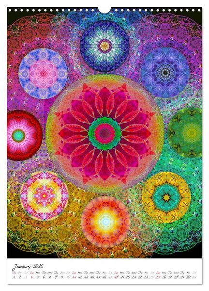 Produktbild: MANDALA COMPOSITIONS (Wall Calendar 2026 DIN A3 portrait), CALVENDO 12 Month Wall Calendar