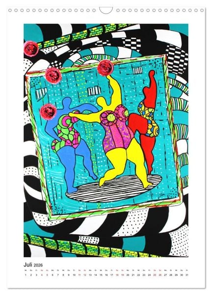 Produktbild: Hommage an die Superstars der Malerei - Atelier Zippo (Wandkalender 2026 DIN A3 hoch), CALVENDO Monatskalender