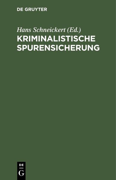 Produktbild: Kriminalistische Spurensicherung