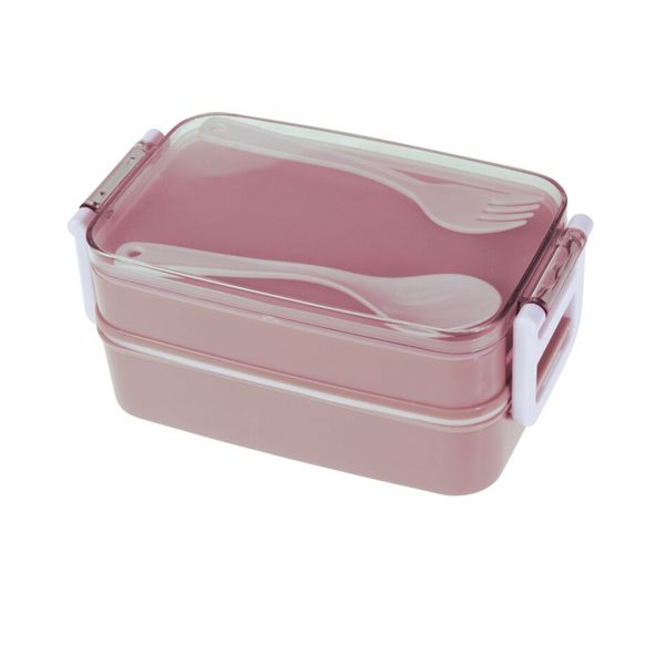 neuetischkultur Lunchbox mit Löffel und Gabel, Kunststoff Lunchbox mit Löffel und Gabel, Kunststoff