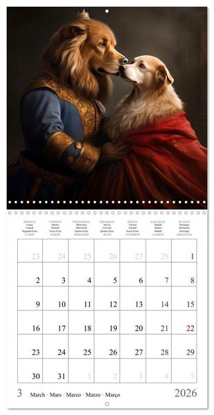 Produktbild: Fairy tale heroes with a wet nose (Wall Calendar 2026 12 &times; 12 Inch) CALVENDO 12 Month Wall Calendar