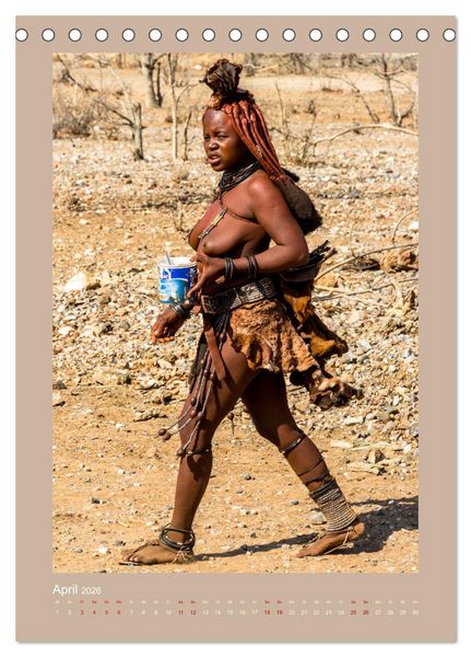 Produktbild: Besuch bei den Himbas - Namibia (Tischkalender 2026 DIN A5 hoch), CALVENDO Monatskalender