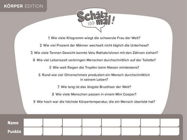 Produktbild: Sch&auml;tz mal! K&ouml;rper Edition
