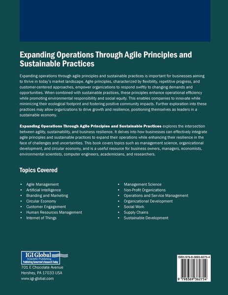 Produktbild: Expanding Operations Through Agile Principles and Sustainable Practices