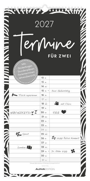 Produktbild: Termine f&uuml;r 2 Black and White 2027