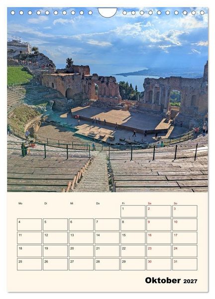 Produktbild: Taormina - &Auml;tna, Meer und antike Steine (Wandkalender 2027 DIN A4 hoch), CALVENDO Monatskalender