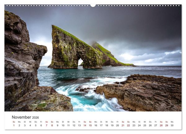 Produktbild: F&auml;r&ouml;er - Einzigartige Inseln (Wandkalender 2026 DIN A2 quer), CALVENDO Monatskalender