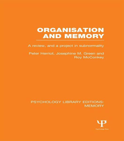 Produktbild: Organisation and Memory (PLE: Memory)