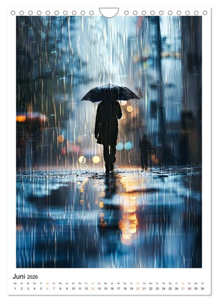 Produktbild: Regen Tage (Wandkalender 2026 DIN A4 hoch), CALVENDO Monatskalender