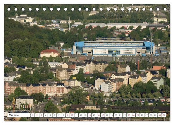 Produktbild: Chemnitz - Von Oben Nach Unten (Tischkalender 2026 DIN A5 quer), CALVENDO Monatskalender