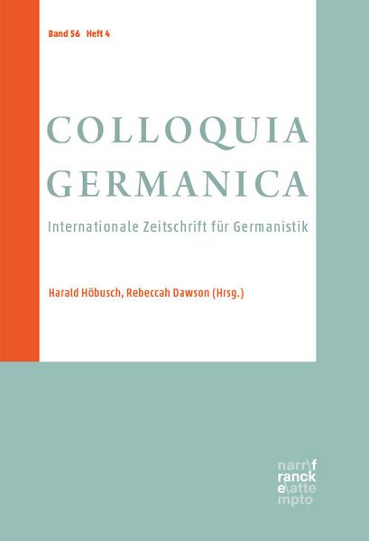 Produktbild: Colloquia Germanica 56, 4