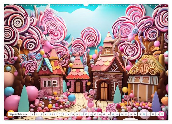 Produktbild: Zuckertr&auml;ume im Candyland (Wandkalender 2026 DIN A2 quer), CALVENDO Monatskalender