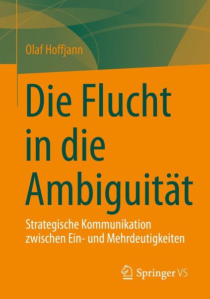 Produktbild: Die Flucht in die Ambiguit&auml;t