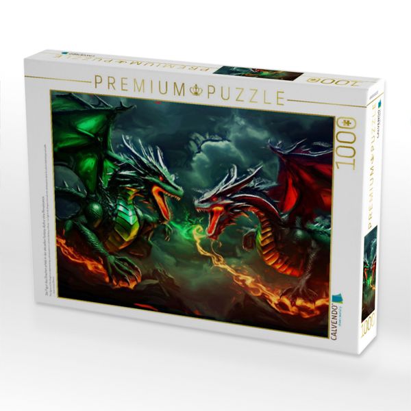Produktbild: CALVENDO Puzzle Die Figur des Drachen erlebt in der aktuellen Fantasy-Kultur eine Renaissance. | 1000 Teile Lege-Gr&ouml;&szlig;e 64x48cm Foto-Puzzle f&uuml;r gl&uuml;ckli