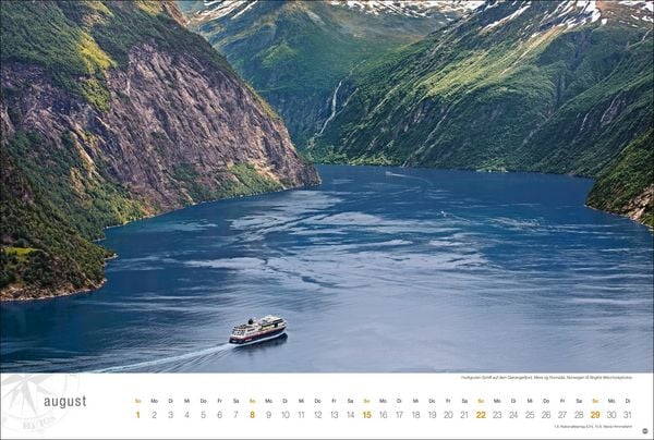 Produktbild: Hurtigruten Globetrotter Kalender 2027 - Von unber&uuml;hrten Fjorden und stillen Bergen