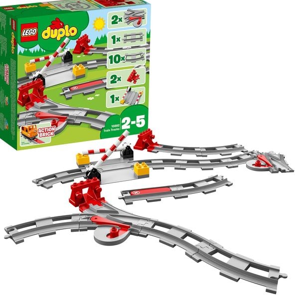 LEGO DUPLO 10882 Eisenbahn Schienen, Zugschienen Kinderspielzeug