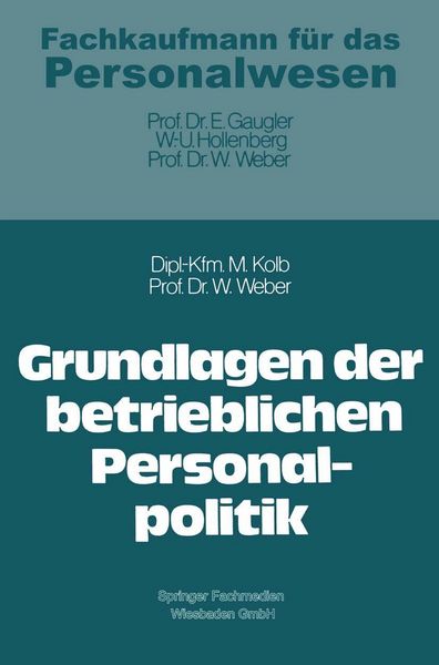Produktbild: Grundlagen der betrieblichen Personalpolitik