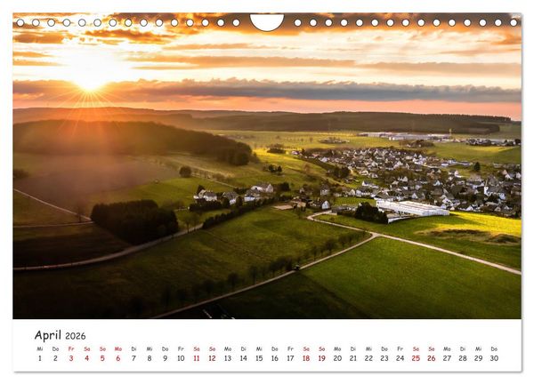 Produktbild: Das Sauerland bei Brilon aus der Vogelperspektive (Wandkalender 2026 DIN A4 quer), CALVENDO Monatskalender