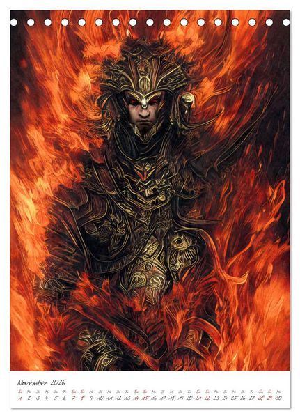 Produktbild: Dark Fantasy Art - Zeit der Helden (Tischkalender 2026 DIN A5 hoch), CALVENDO Monatskalender