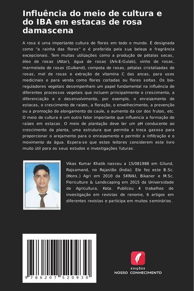 Produktbild: Influ&ecirc;ncia do meio de cultura e do IBA em estacas de rosa damascena