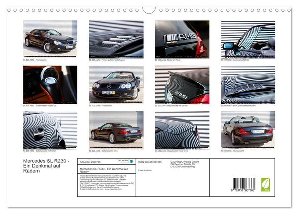 Produktbild: Mercedes SL R230 - Ein Denkmal auf R&auml;dern (Wandkalender 2026 DIN A3 quer), CALVENDO Monatskalender