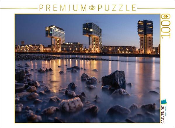 CALVENDO Puzzle Kranhäuser im Rheinauhafen | 1000 Teile Lege-Größe 64x48cm Foto-Puzzle für glückliche Stunden