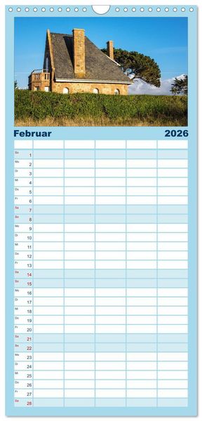 Produktbild: Familienplaner 2026 - Unterwegs in der Bretagne mit 5 Spalten (Wandkalender, 21 x 45 cm) CALVENDO