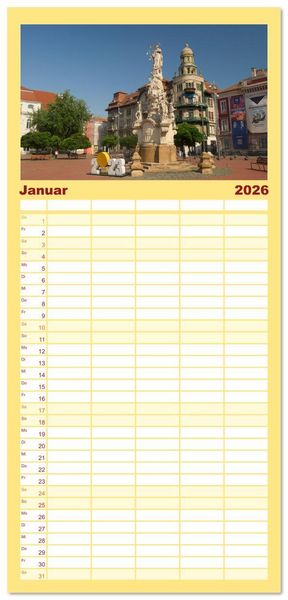 Produktbild: Familienplaner 2026 - Streifz&uuml;ge durch das Banat mit 5 Spalten (Wandkalender, 21 x 45 cm) CALVENDO