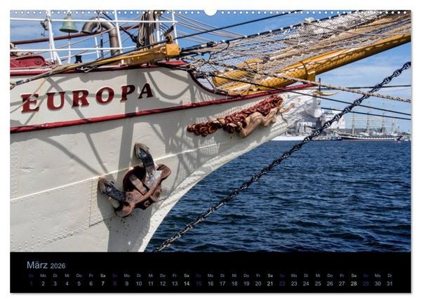 Produktbild: Segelschiffe - Maritime Details (Wandkalender 2026 DIN A2 quer), CALVENDO Monatskalender