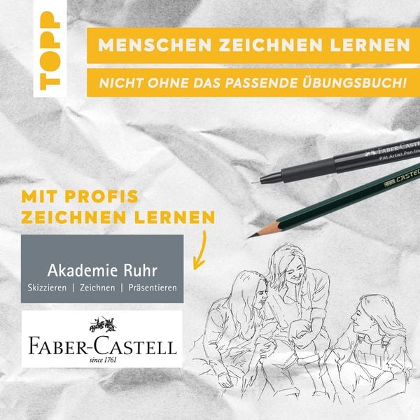 Produktbild: Richtig Zeichnen lernen Menschen. &Uuml;bungsbuch