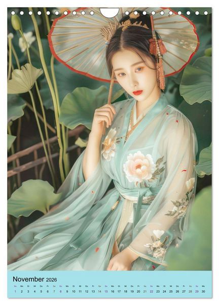 Produktbild: Grazi&ouml;se asiatische Frauen - Asienstil (Wandkalender 2026 DIN A4 hoch), CALVENDO Monatskalender