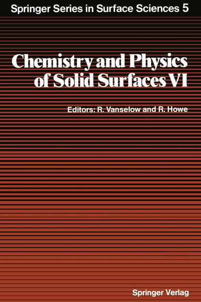 Produktbild: Chemistry and Physics of Solid Surfaces VI