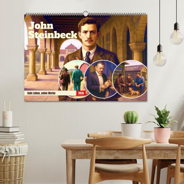 Produktbild: John Steinbeck (Wandkalender 2026 DIN A2 quer), CALVENDO Monatskalender