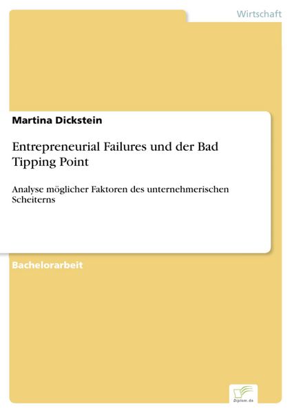 Produktbild: Entrepreneurial Failures und der Bad Tipping Point
