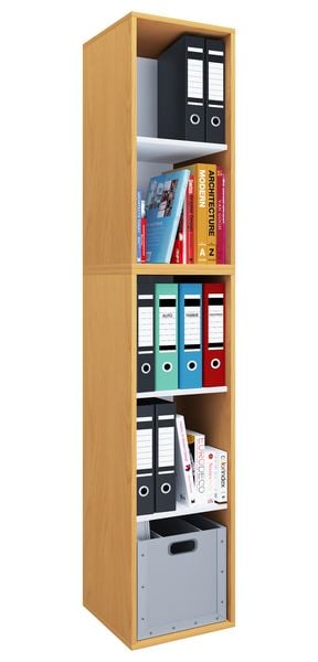 Produktbild: Holz B&uuml;ro Regal B&uuml;cher Ordner Aktenregal Lona l 5f