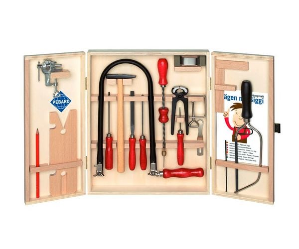 Produktbild: PEBARO 401S - &Ouml;ko-Laubs&auml;geschrank mit Stahl- und Holzwerkzeugen, 24 Teile