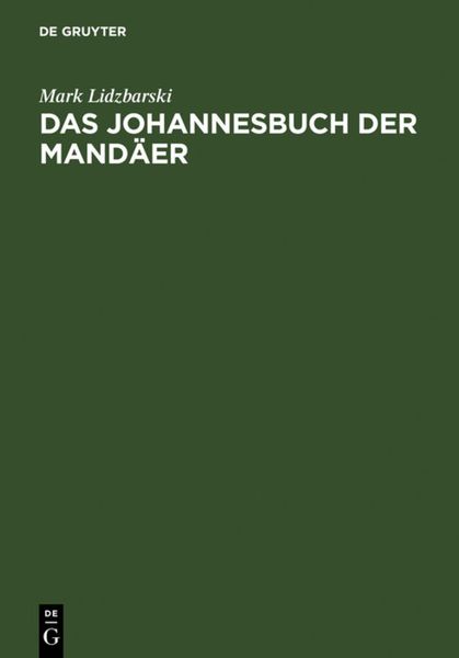 Produktbild: Das Johannesbuch der Mand&auml;er