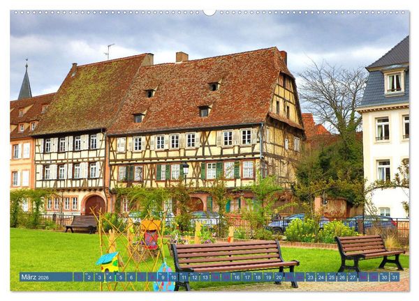 Produktbild: Bienvenue &agrave; Wissembourg. Spaziergang durch Wei&szlig;enburg im Elsass (Wandkalender 2026 DIN A2 quer), CALVENDO Monatskalender