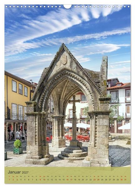 Produktbild: Die Stadt Guimar&atilde;es liegt im Norden Portugals im Distrikt Braga. (Wandkalender 2027 DIN A3 hoch), CALVENDO Monatskalender