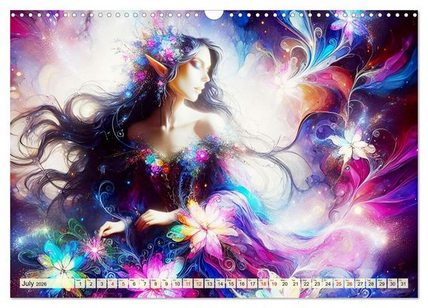 Produktbild: The flower elves Enchanting harmony (Wall Calendar 2026 DIN A3 landscape), CALVENDO 12 Month Wall Calendar