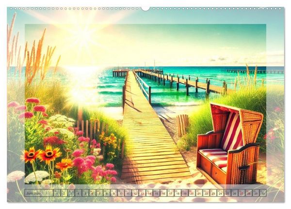 Produktbild: Pfade ans Meer (hochwertiger Premium Wandkalender 2026 DIN A2 quer), Kunstdruck in Hochglanz