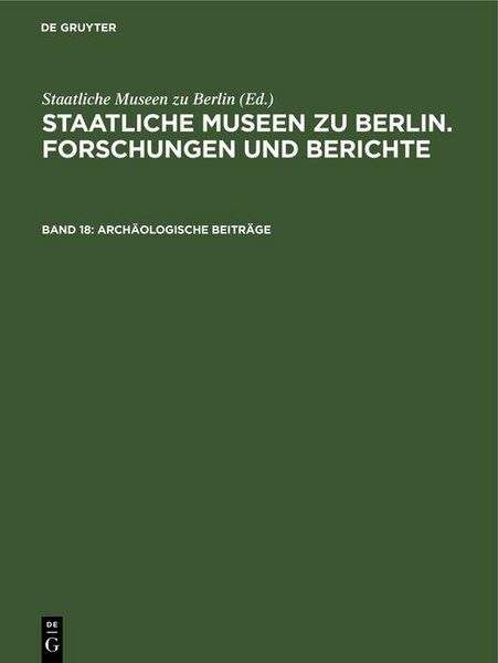 Produktbild: Arch&auml;ologische Beitr&auml;ge