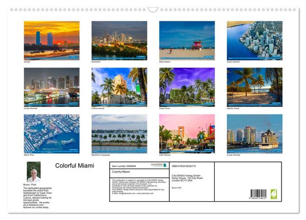 Produktbild: Colorful Miami (Wall Calendar 2026 DIN A2 landscape), CALVENDO 12 Month Wall Calendar