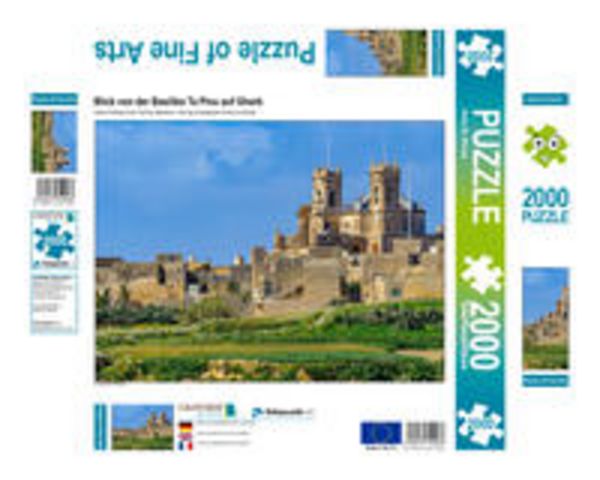 CALVENDO Puzzle Blick von der Basilika Ta Pinu auf Gharb | 2000 Teile Lege-Größe 90 × 67 cm Foto-Puzzle für glückliche Stunden