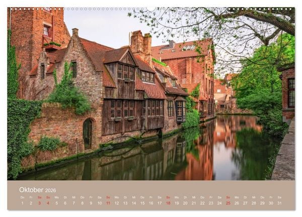 Produktbild: Br&uuml;gge und Gent, eine Fotoreise durch die zwei Perlen Flanderns. (hochwertiger Premium Wandkalender 2026 DIN A2 quer), Kunstdruck in Hochglanz