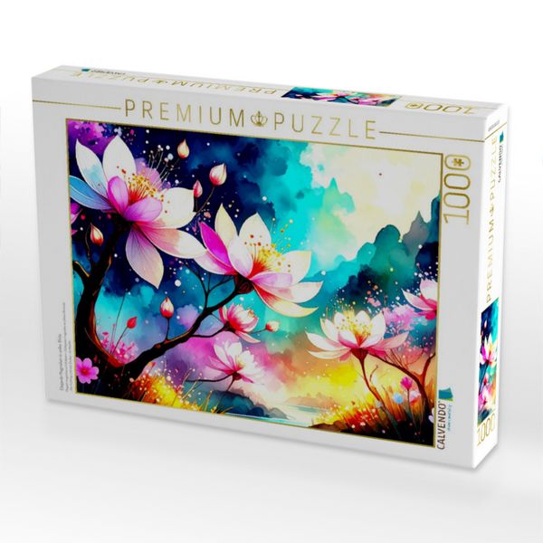 Produktbild: CALVENDO Puzzle Elegante Magnolien in voller Bl&uuml;te | 1000 Teile Lege-Gr&ouml;&szlig;e 64x48cm Foto-Puzzle f&uuml;r gl&uuml;ckliche Stunden