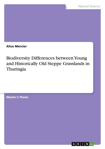 Produktbild: Biodiversity Differences between Young and Historically Old Steppe Grasslands in Thuringia