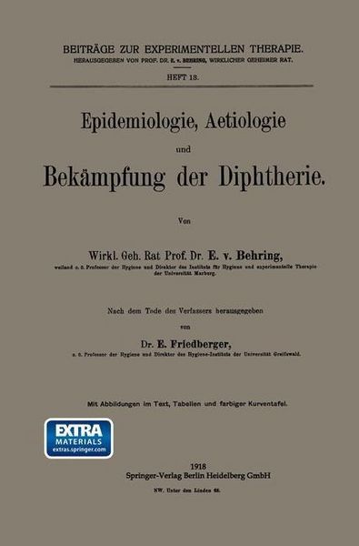 Produktbild: Epidemiologie, Aetiologie und Bek&auml;mpfung der Diphtherie