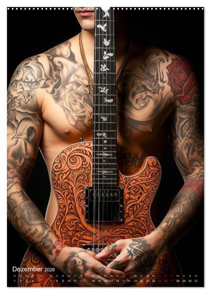 Produktbild: Tattoos Kunst auf der Haut (hochwertiger Premium Wandkalender 2026 DIN A2 hoch), Kunstdruck in Hochglanz