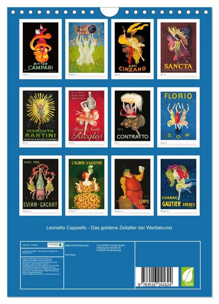 Produktbild: Leonetto Cappiello - Das goldene Zeitalter der Werbekunst (Wandkalender 2026 DIN A4 hoch), CALVENDO Monatskalender